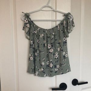 American Eagle off-the-shoulder floral top